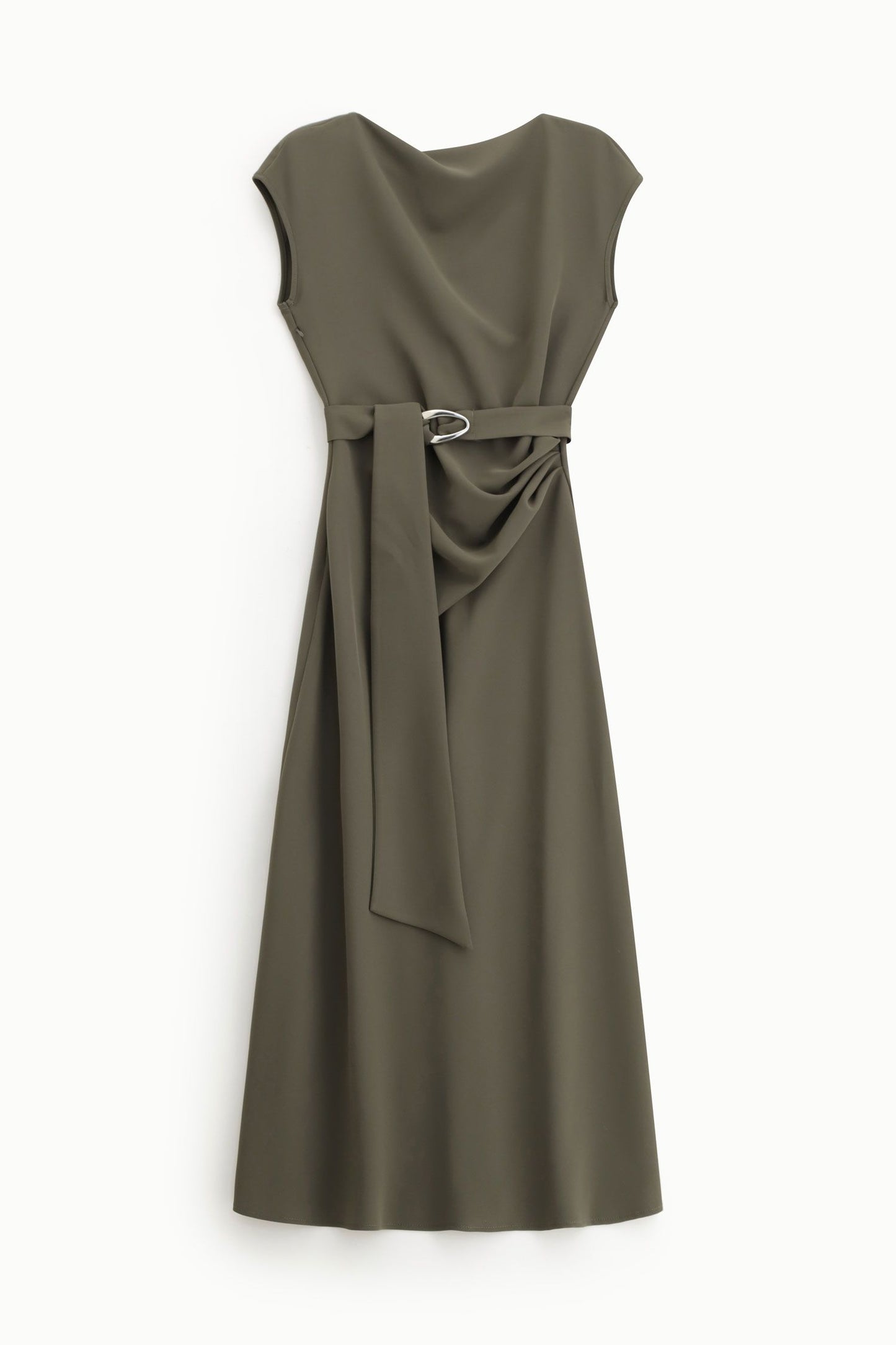 Vestito lungo con scollo asimmetrico
