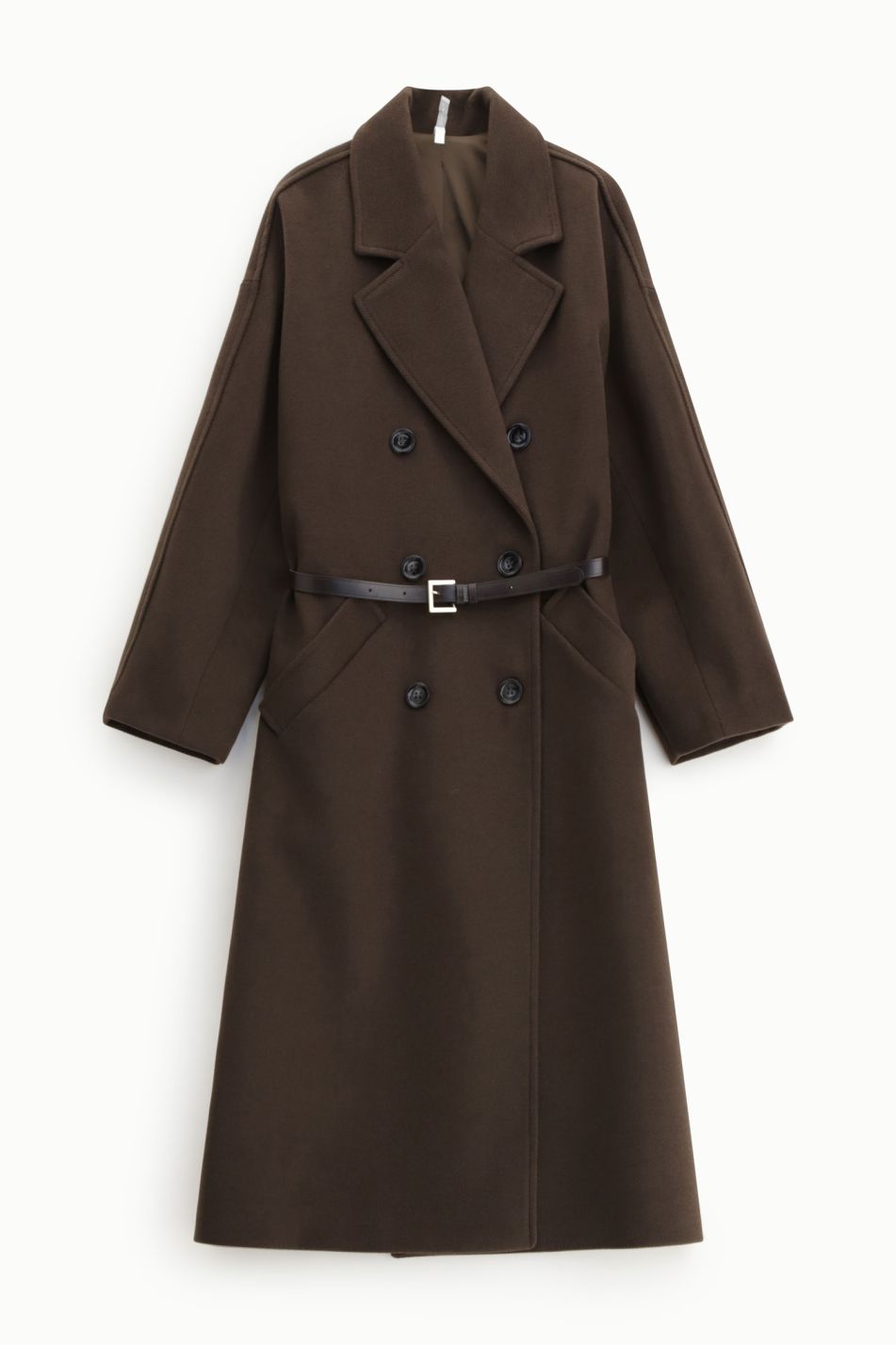 Cappotto lungo con doppia abbottonatura