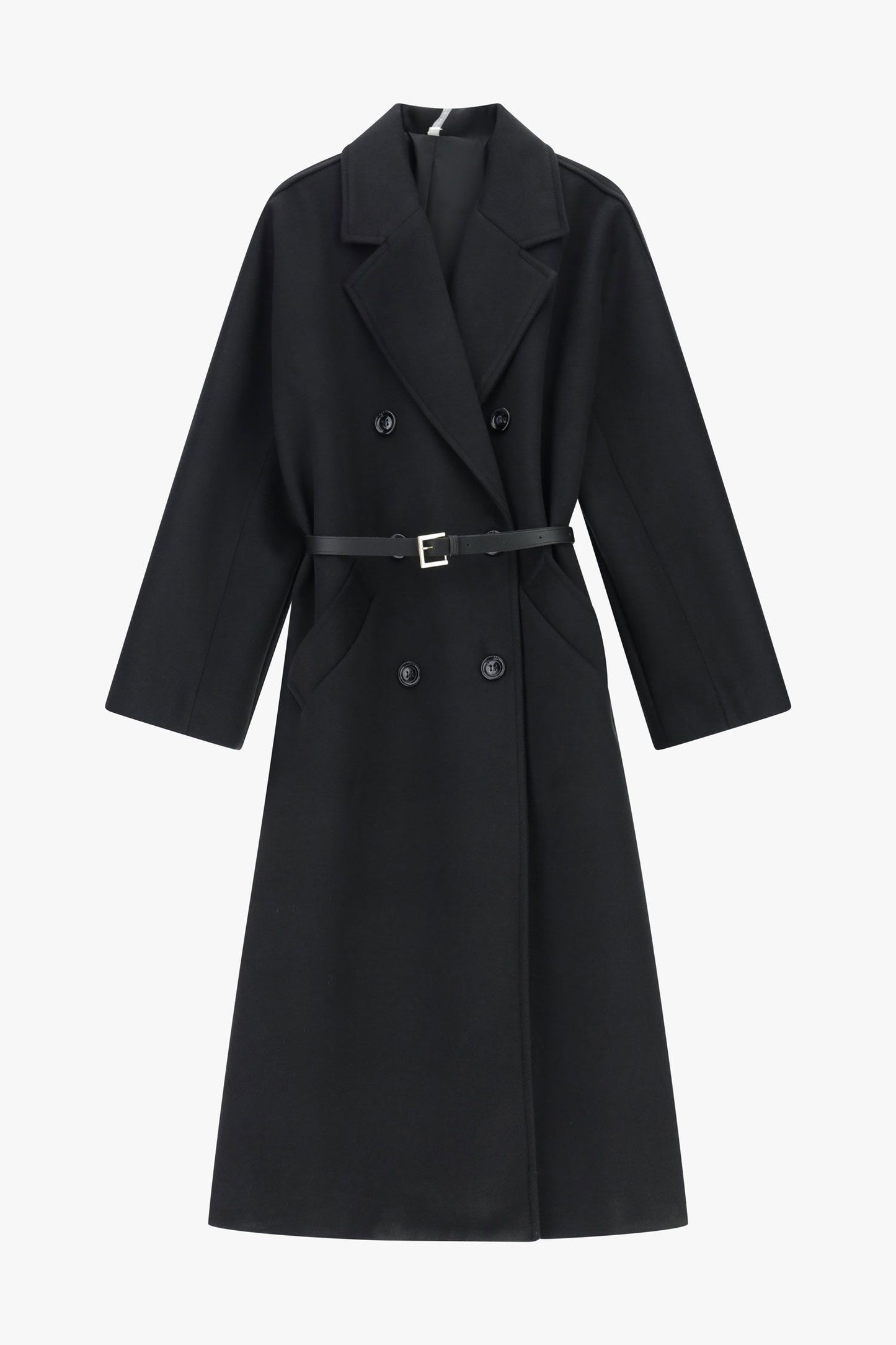 Cappotto lungo con doppia abbottonatura