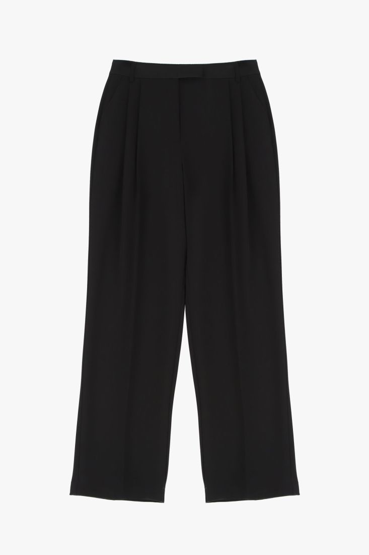 Pantaloni neri ampi con vita alta