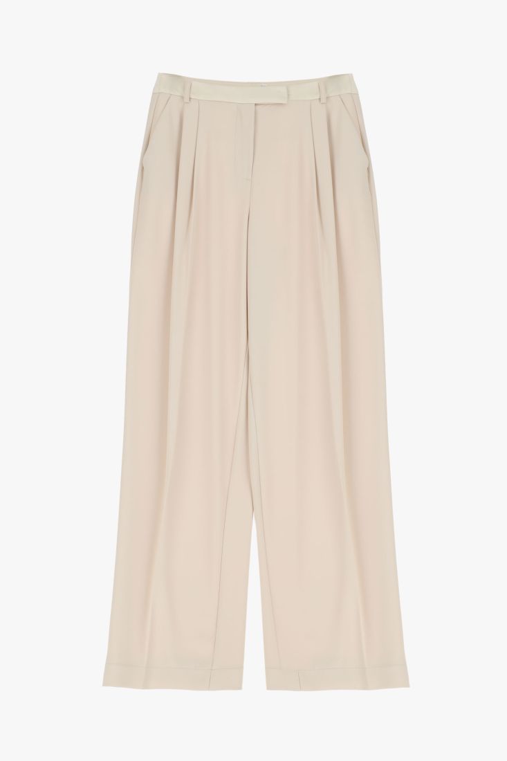 Pantaloni neve ampi con vita alta