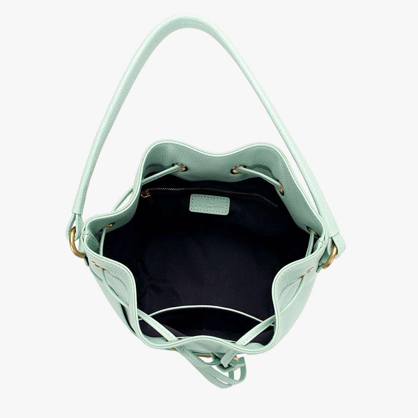 Secchiello Zipper verde menta