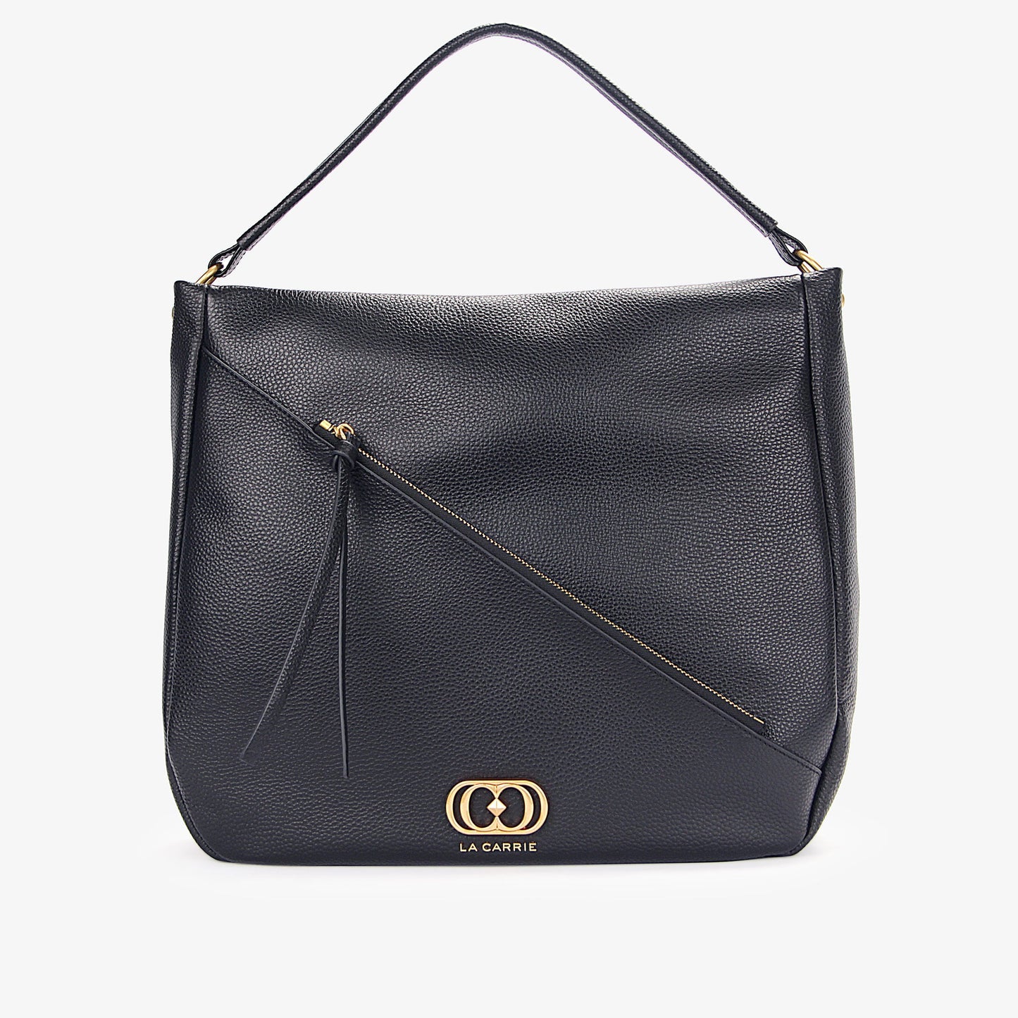 Borsa Nera a spalla grande Zipper