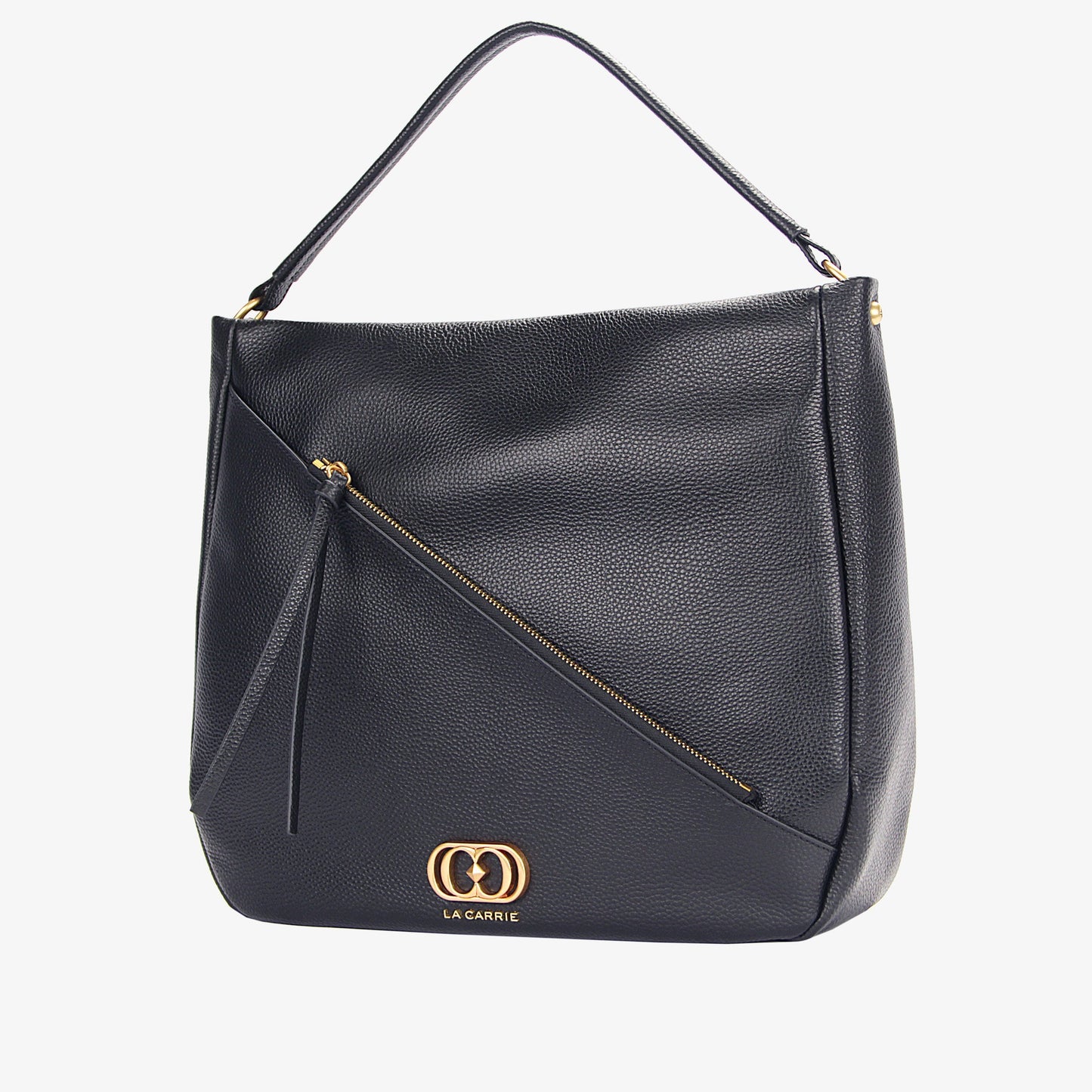 Borsa Nera a spalla grande Zipper