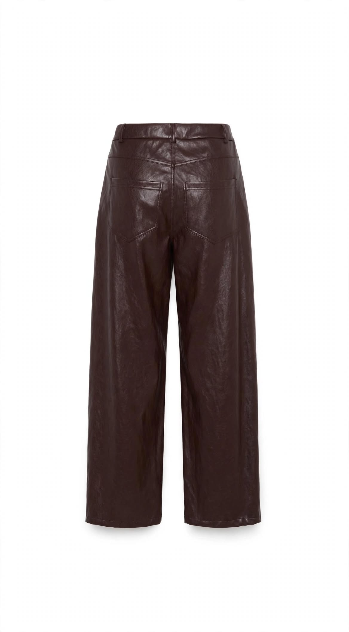 Pantalone mosto modello jeans effetto ecopelle