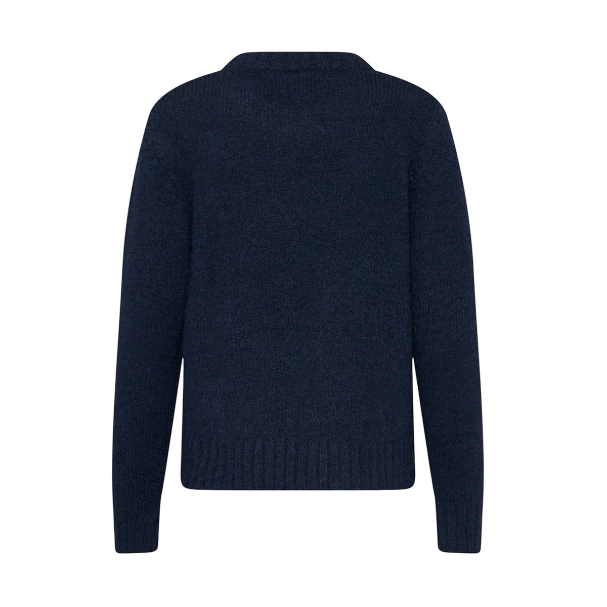 Maglione rombi blu/moro scollatura tonda