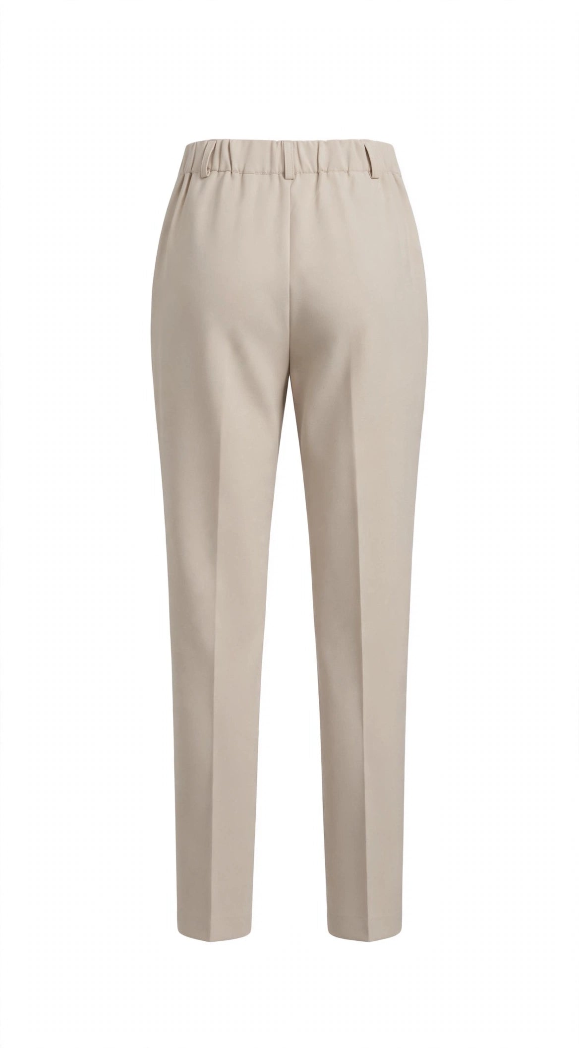 Tailleur crema giacca monopetto e pantalone sigaretta
