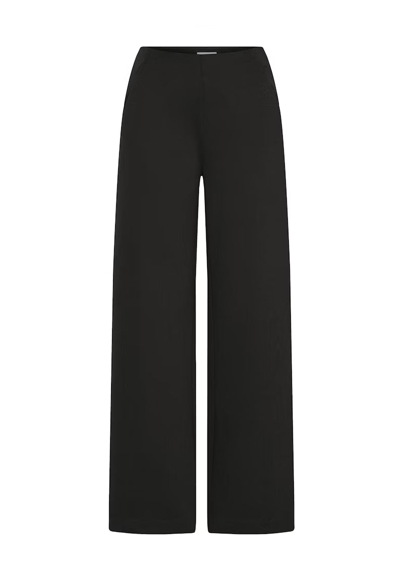 Pantalone palazzo nero con zip Ihkate Wide