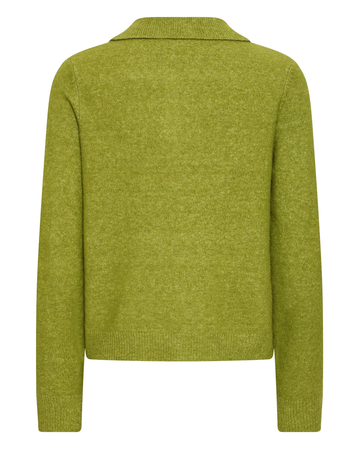 Cardigan verde con colletto