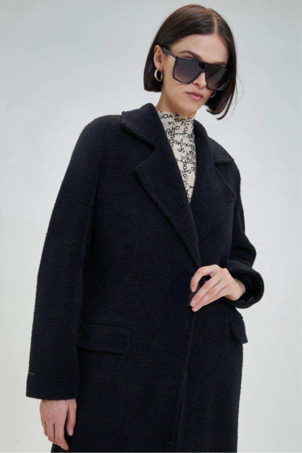 Cappotto nero lungo Konstanza