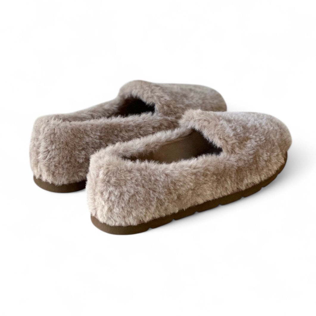 Slippers Teddy taupe