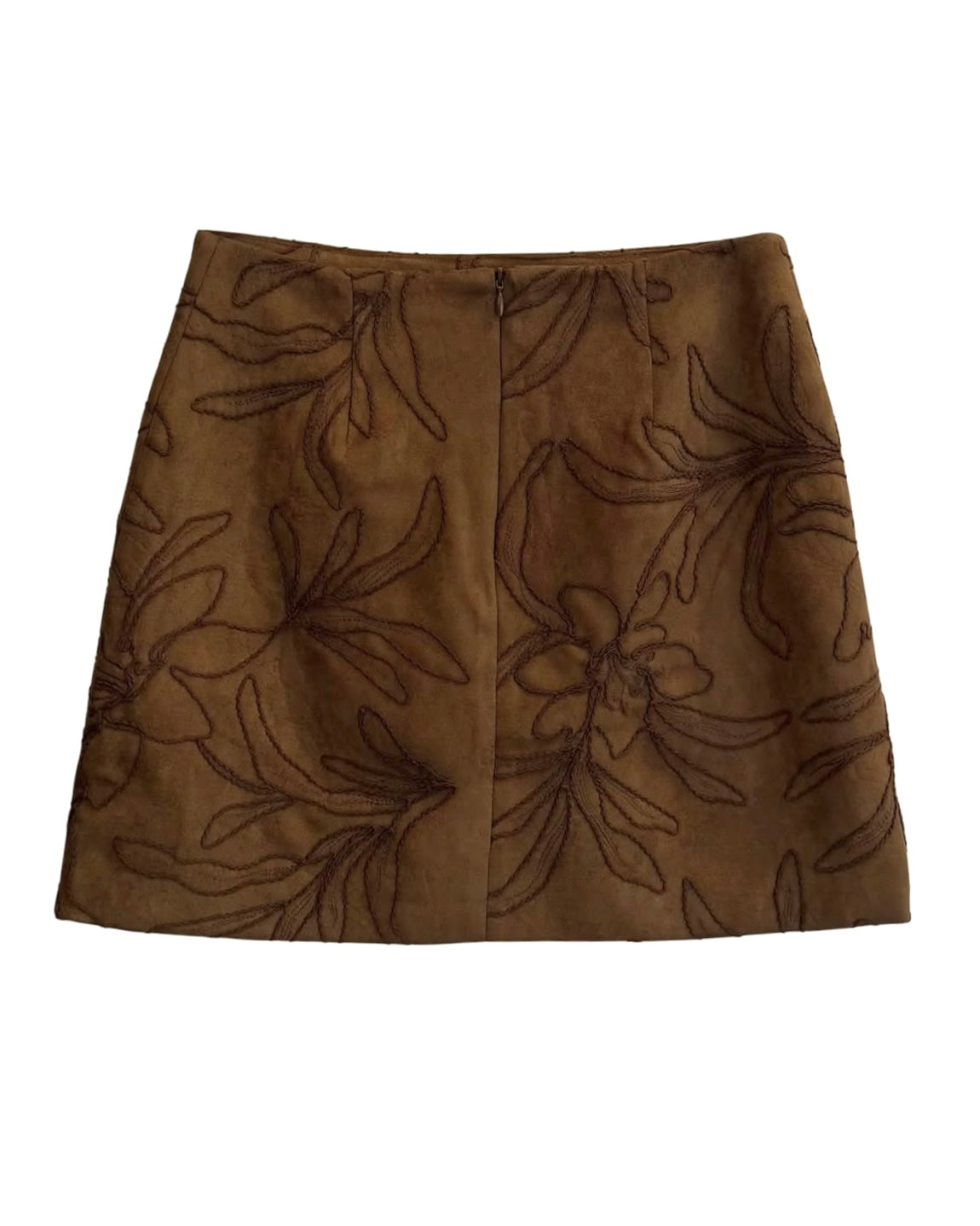 Short skirt with damask effect