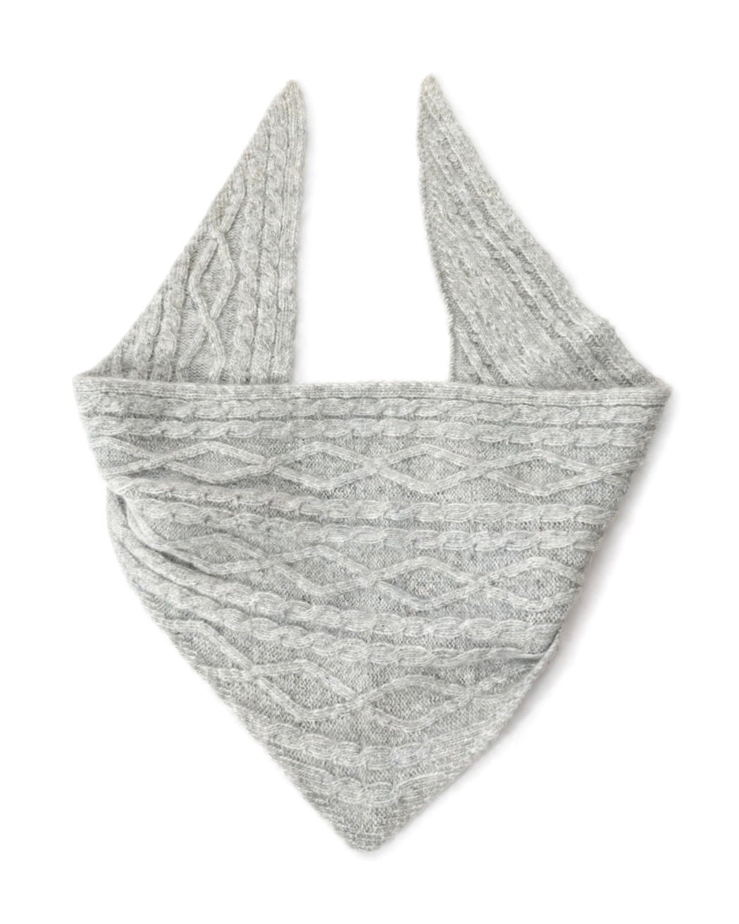 Grey mélange triangle scarf