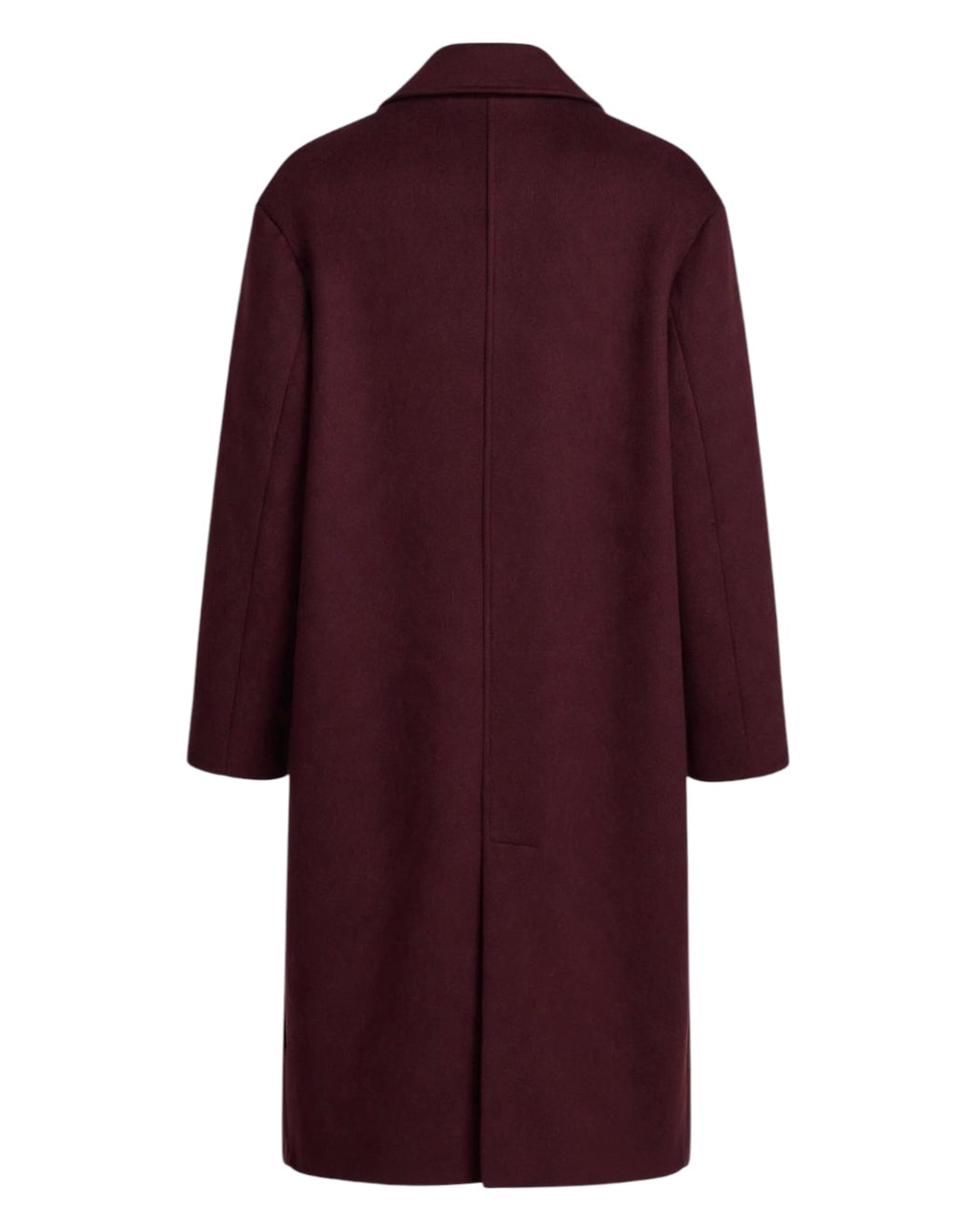Cappotto lungo bordeaux doppiopetto