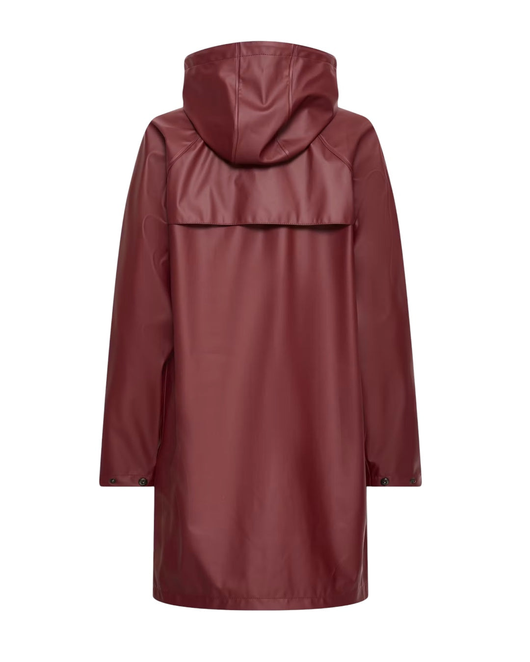 Burgundy rain jacket