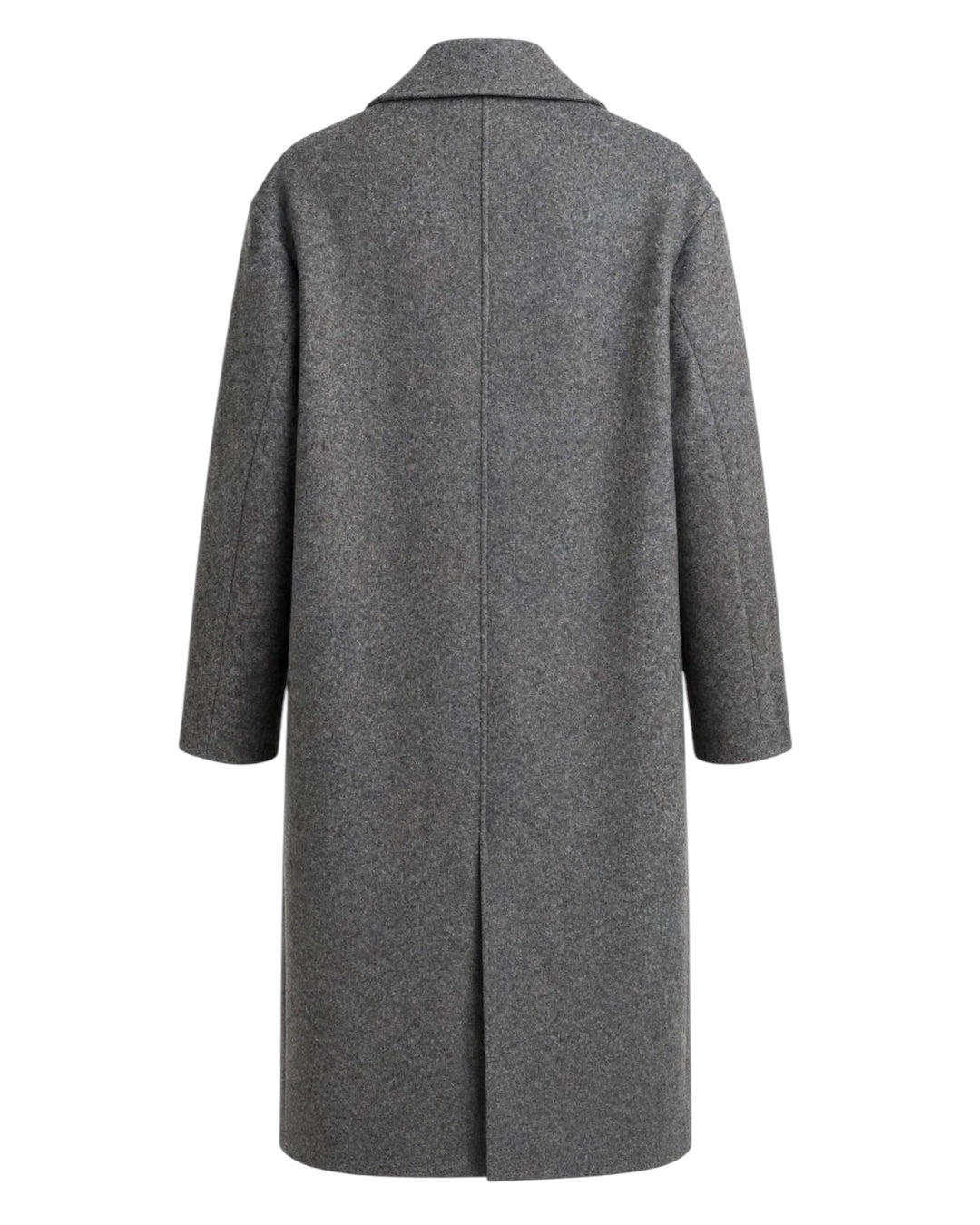 Cappotto lungo grigio doppiopetto