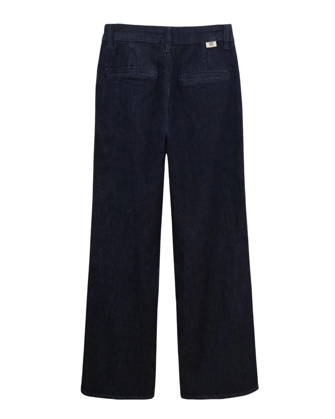 Completo gilet smanicato e jeans palazzo con dettagli ricami