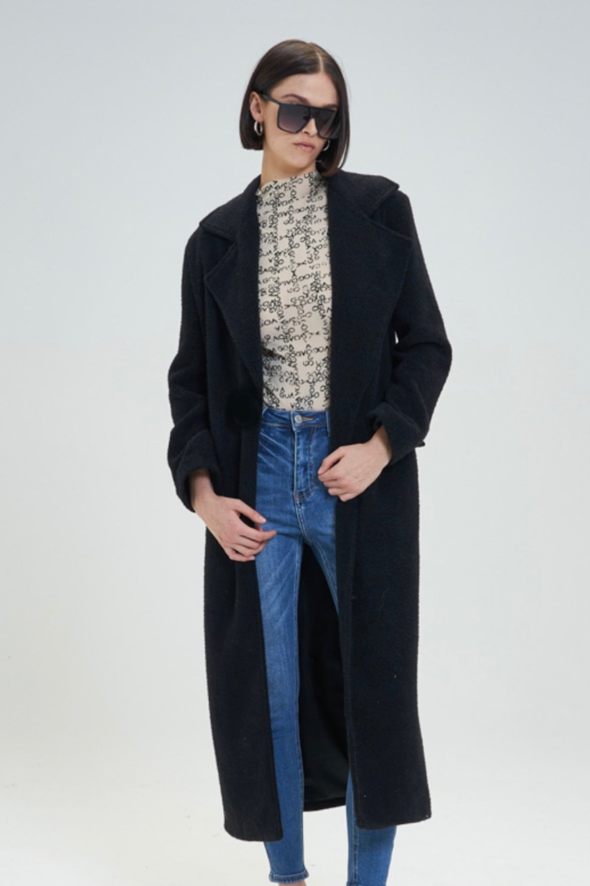 Cappotto nero lungo Konstanza