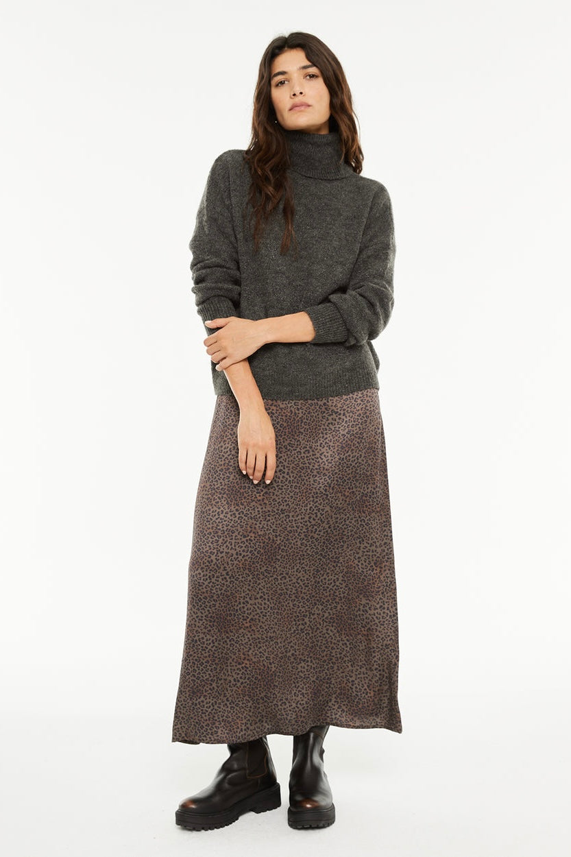Maglione grigio scuro con lurex