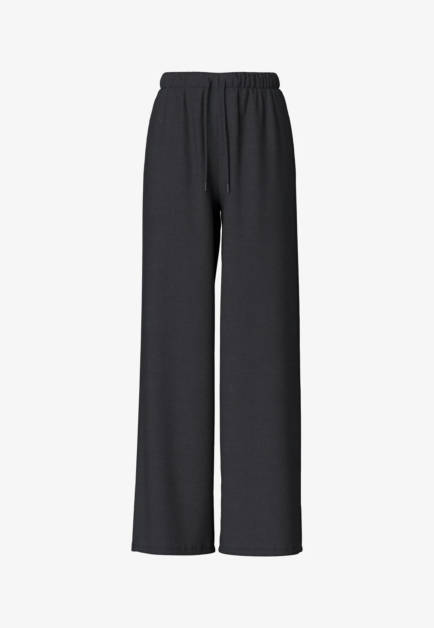Completo sportivo nero felpa e pantalone con elastico in vita