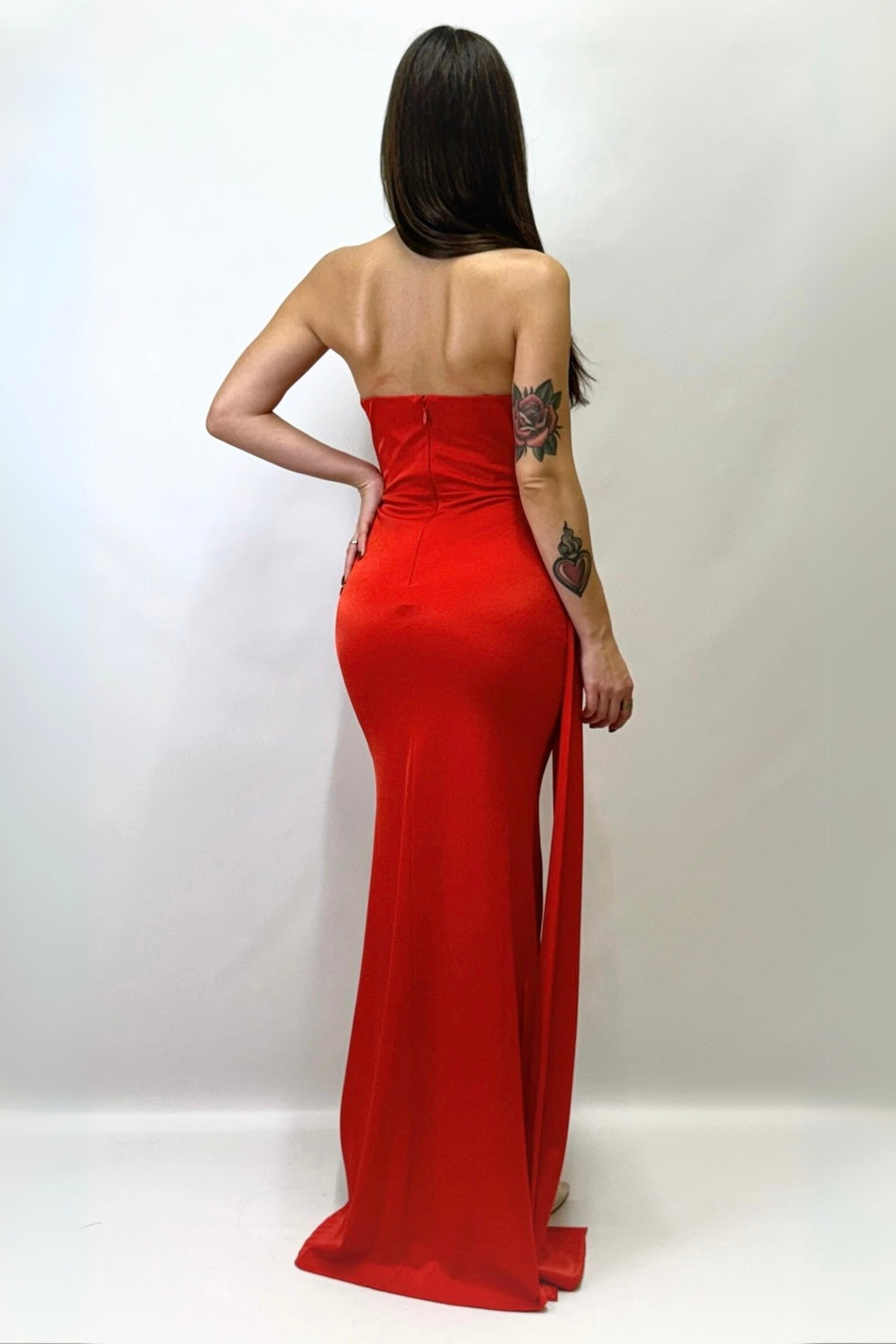 Abito lungo rosso Iryna