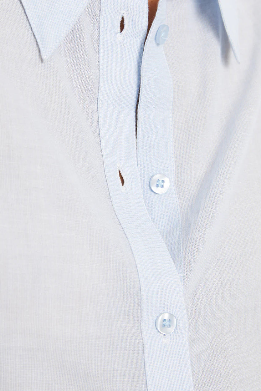 Camicia in chambray celeste