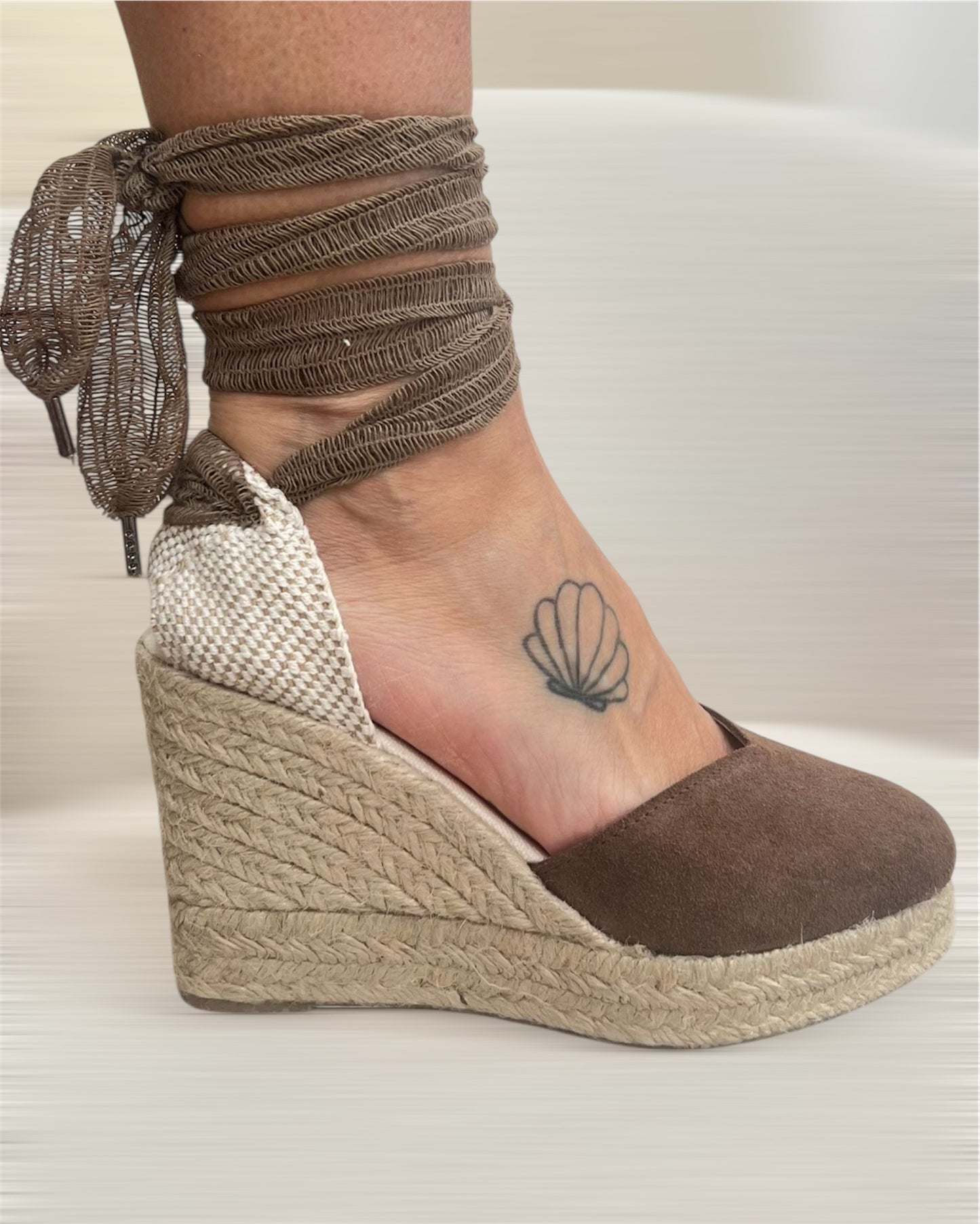 Espadrillas in camoscio moro