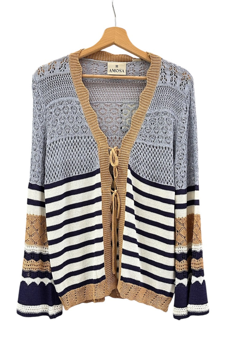 Cardigan multicolor in maglia
