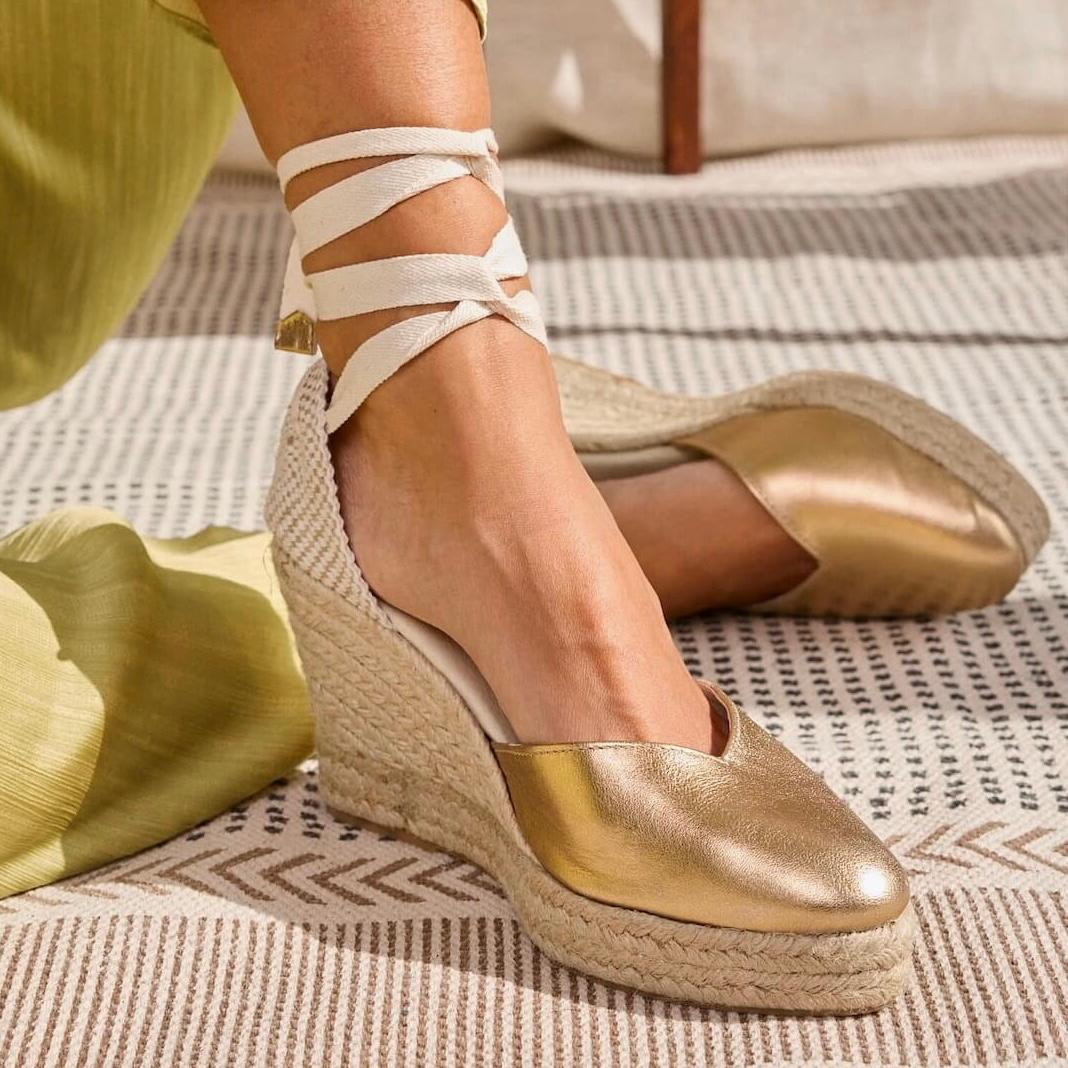Espadrillas platino laminate