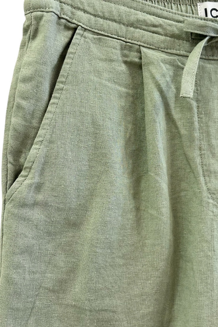 Bermuda verde in lino IHlinno