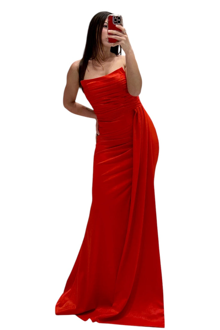 Abito lungo rosso Iryna