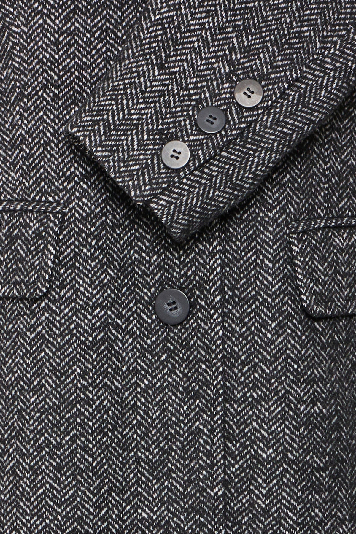 Cappotto nero spigato IHMMALU
