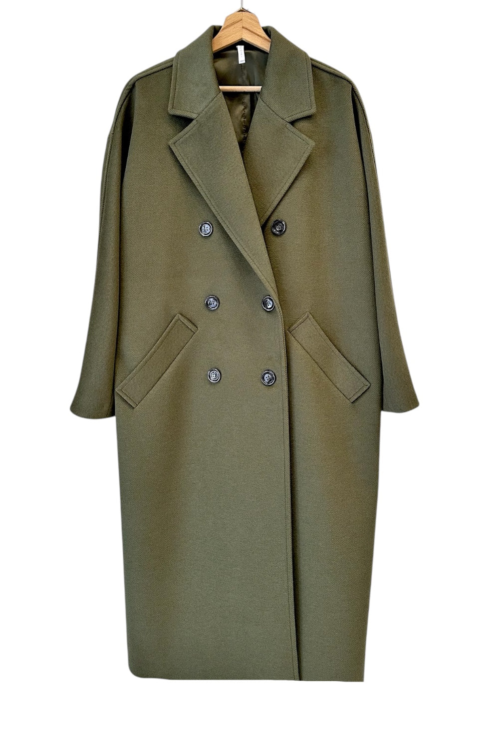 Cappotto lungo con doppia abbottonatura