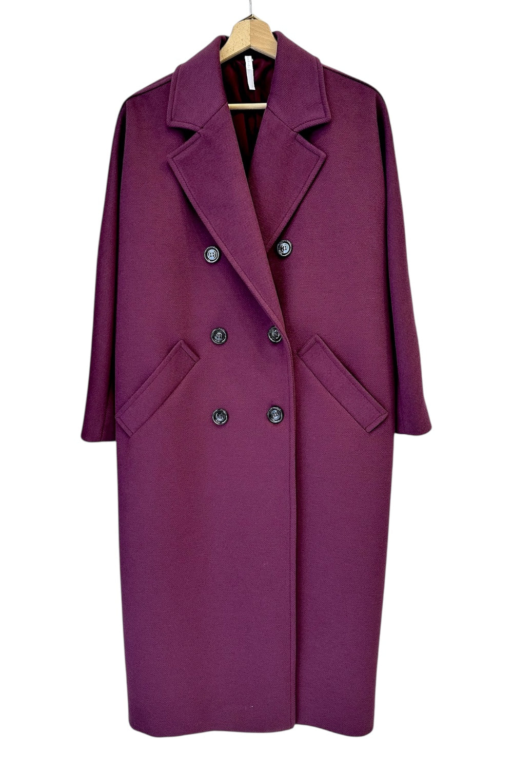 Cappotto lungo con doppia abbottonatura