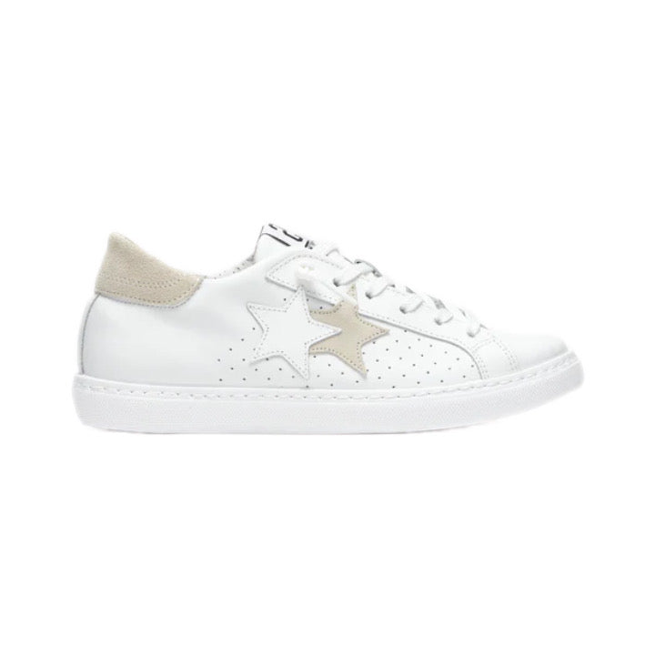 Sneaker bassa in pelle bianca 2Star