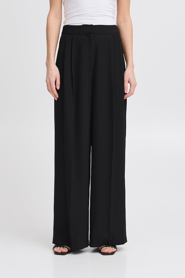 Pantalone palazzo nero Ihreya