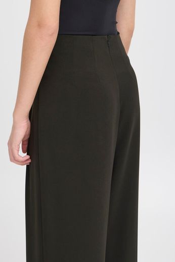 Pantalone nero a vita alta con pinces Ihlinta