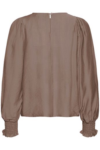 Blusa marrone con elastici ai polsi Ihwilma