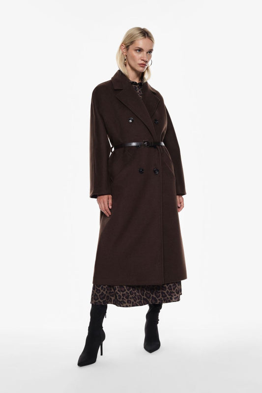 Cappotto lungo con doppia abbottonatura