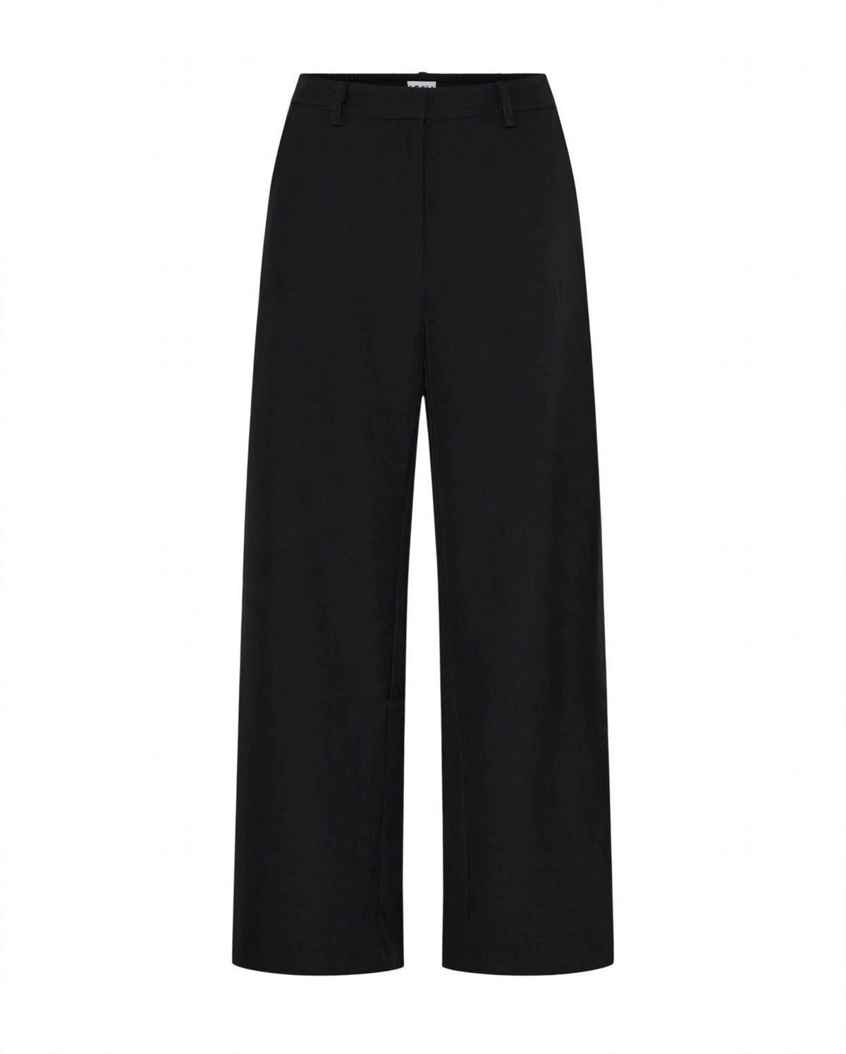 Tailleur nero oversize giacca e pantalone palazzo con elastico in vita