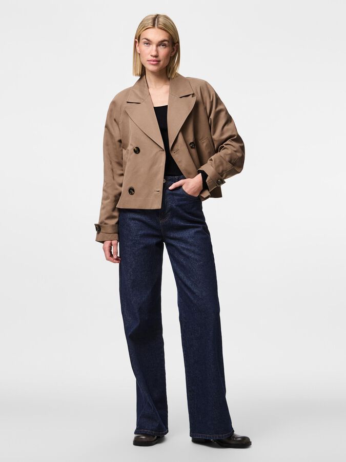 Trench corto doppiopetto Brown Lentil