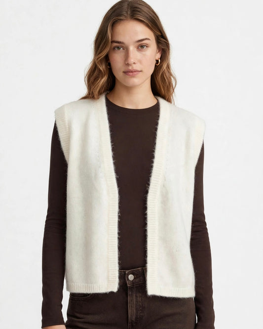 Cream cardigan without buttons