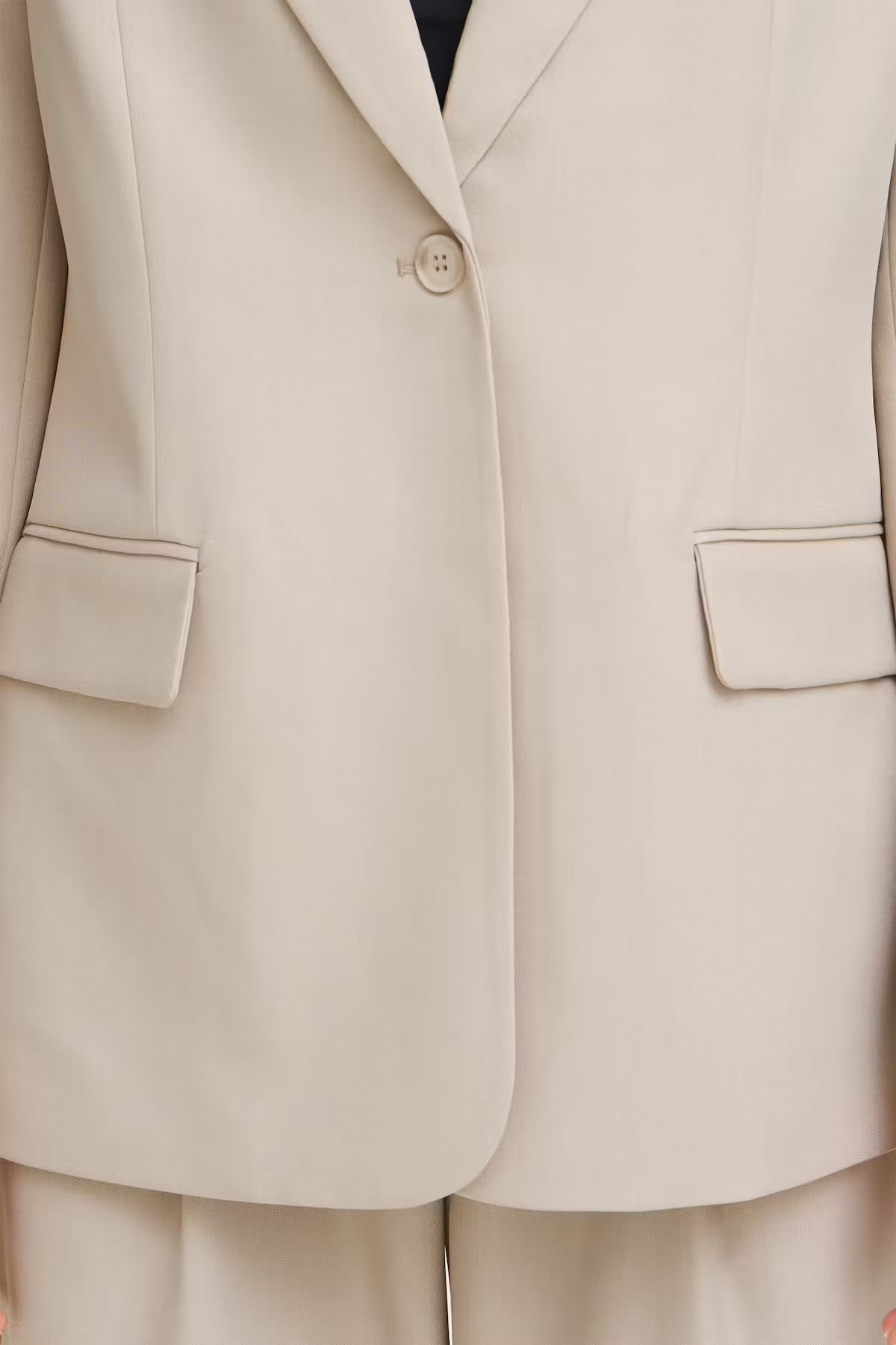 Giacca blazer monopetto beige