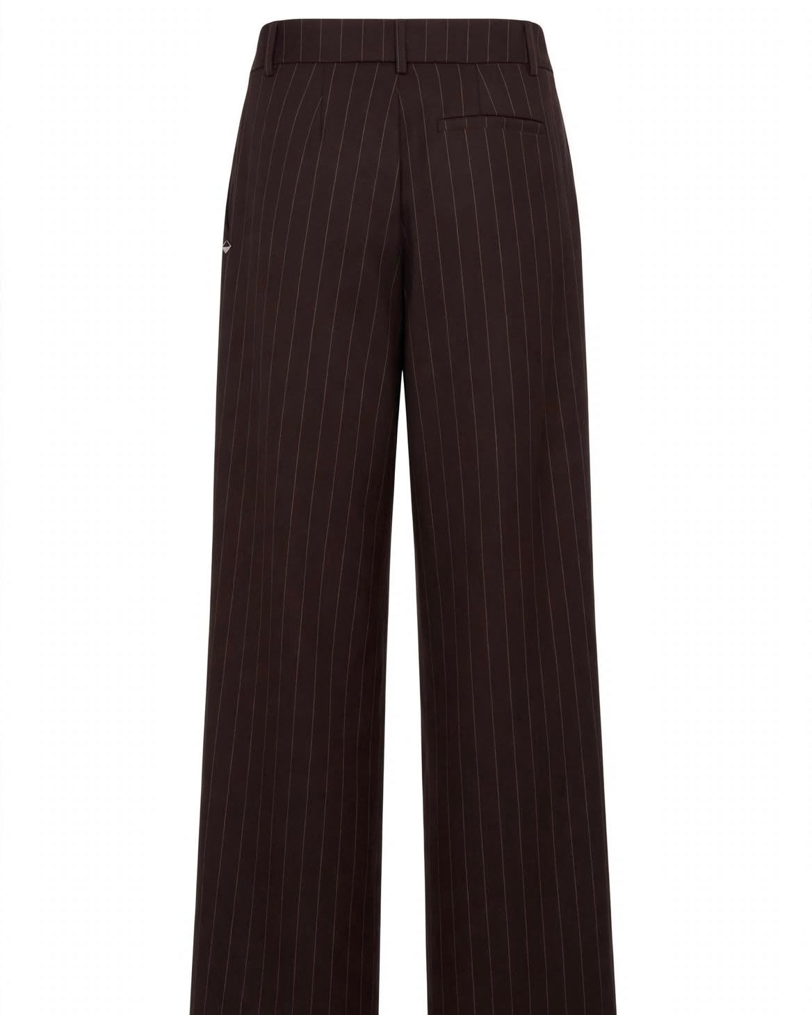 Tailleur gessato choco pantalone e giacca