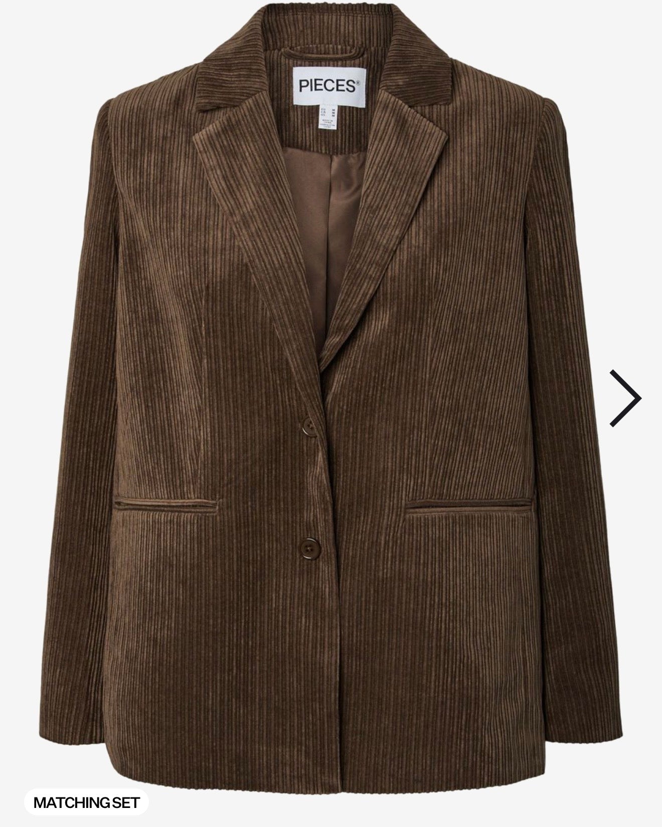 Completo moro giacca e pantalone effetto velluto a costine