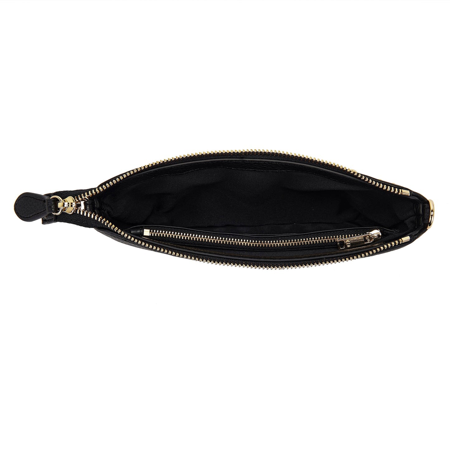 Borsa a portafoglio nero con borchie Planets