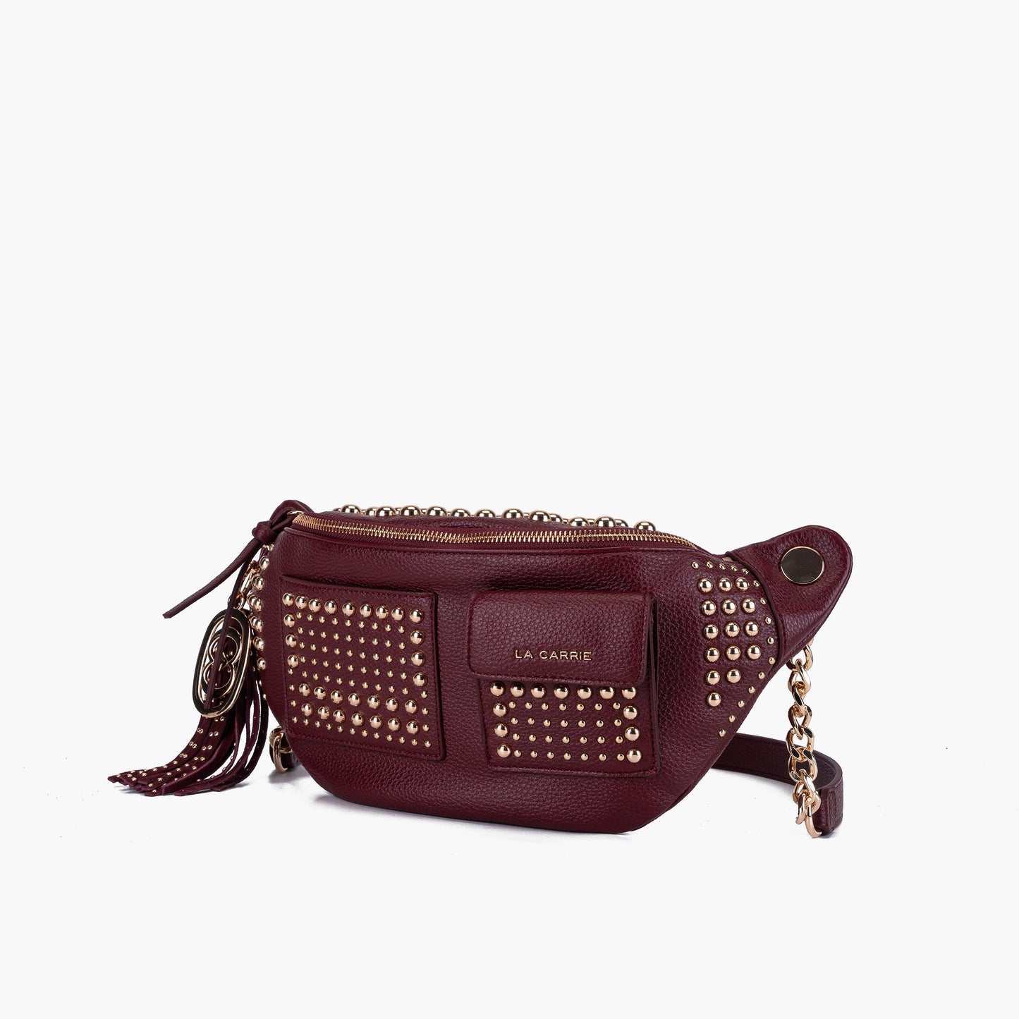 Marsupio cherry con borchie oro Planets