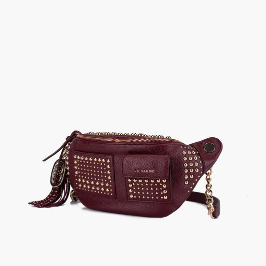 Marsupio cherry con borchie oro Planets