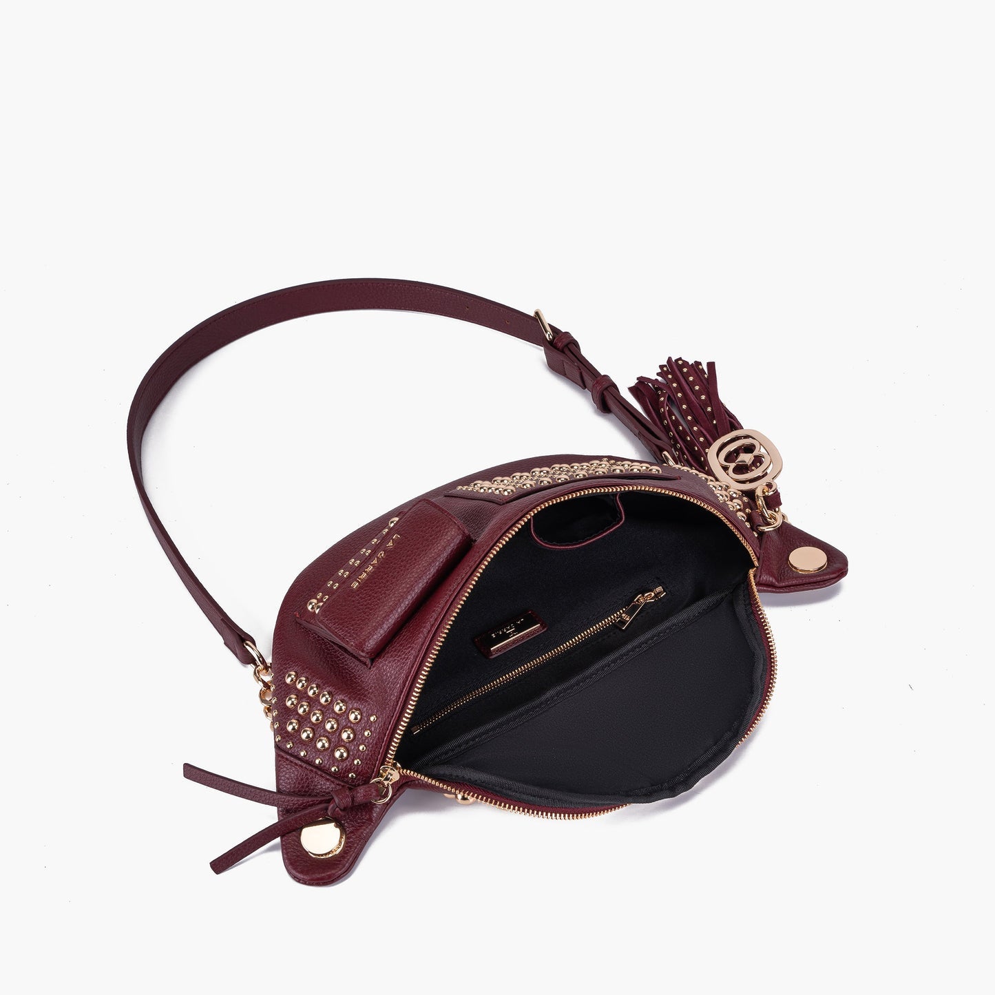 Marsupio cherry con borchie oro Planets