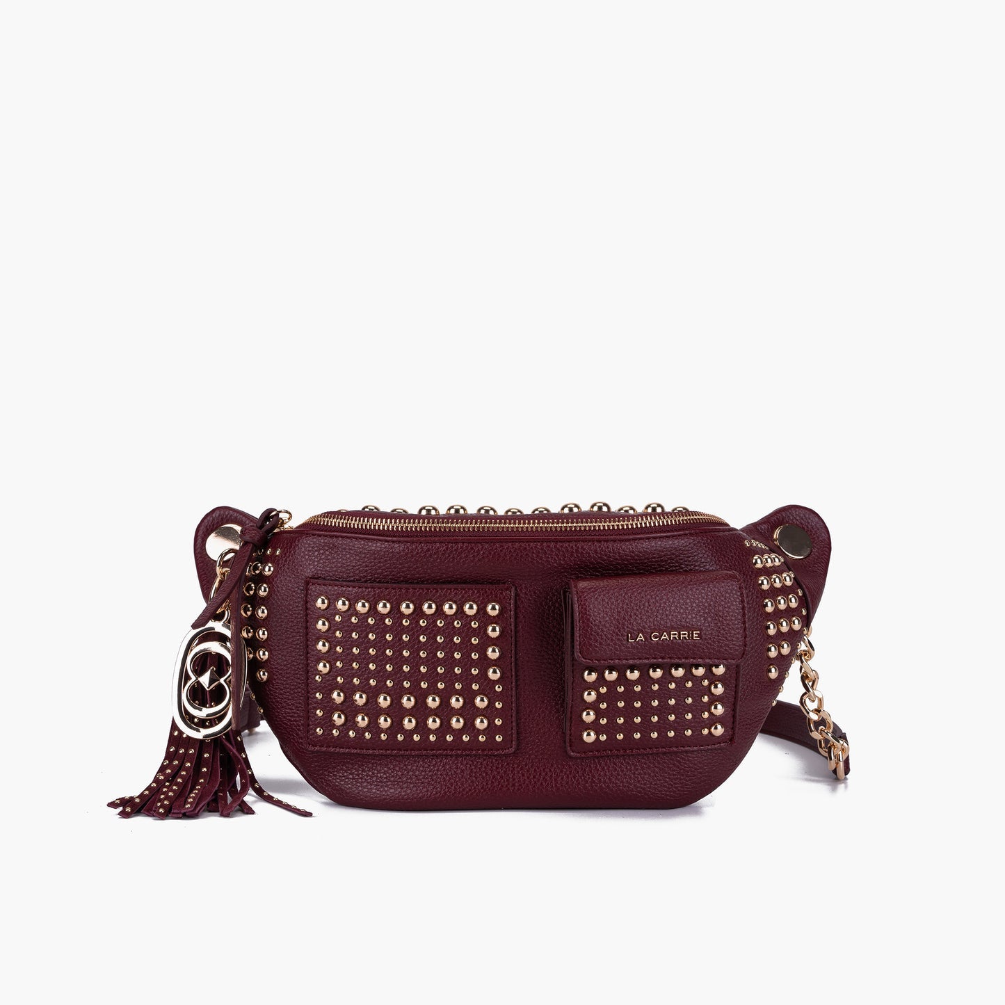 Marsupio cherry con borchie oro Planets
